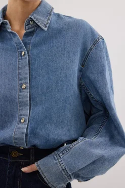 AMARA LIGHT BLUE DENIM SHIRT - PRE ORDER