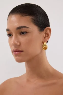 AMBER SCEATS QUINLAN EARRING GOLD