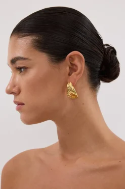 AMBER SCEATS QUINLAN EARRING GOLD