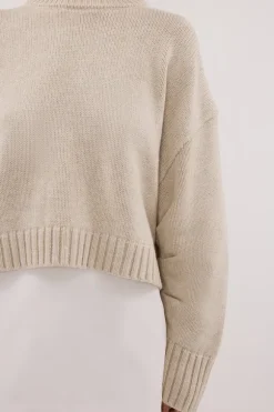 AMY CHALK CREW NECK KNIT JUMPER
