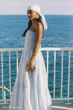 ARTIE CORNFLOWER RAMIE MIDI DRESS