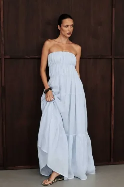 ARTIE CORNFLOWER RAMIE MIDI DRESS