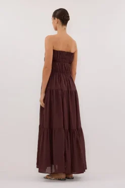ARTIE WALNUT RAMIE MIDI DRESS