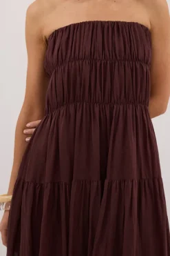 ARTIE WALNUT RAMIE MIDI DRESS