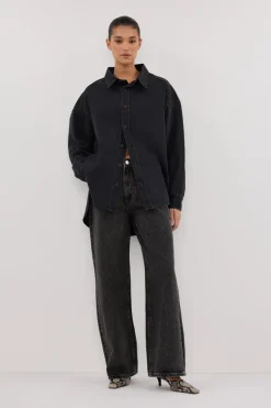 ASHTON WASHED BLACK DENIM SHIRT