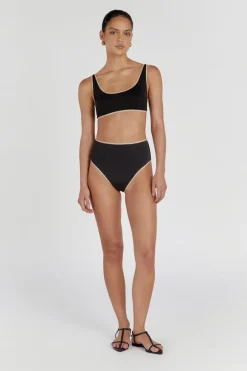 BAILEY BLACK CONTRAST WAIST BRIEF