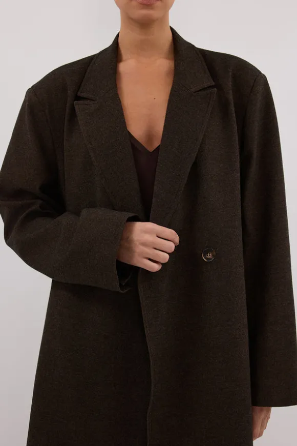 BENTLEY CHOCOLATE OVERSIZED COAT