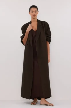 BENTLEY CHOCOLATE OVERSIZED COAT