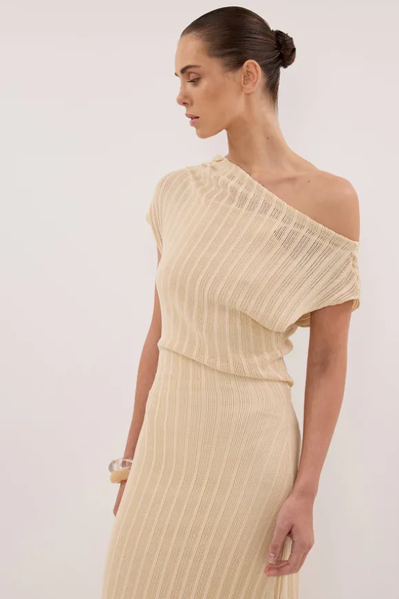 BOWIE NATURAL KNIT MAXI DRESS