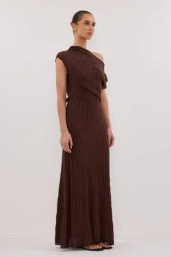 BOWIE WALNUT KNIT MAXI DRESS