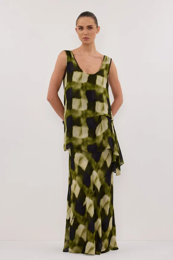 BRONX MOSS MIDI SKIRT