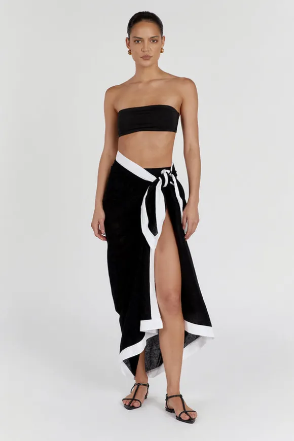 CALLIE BLACK BANDEAU TOP