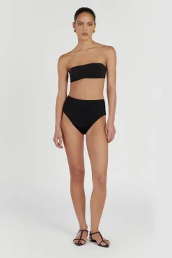 CALLIE BLACK BANDEAU TOP
