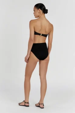 CALLIE BLACK BANDEAU TOP