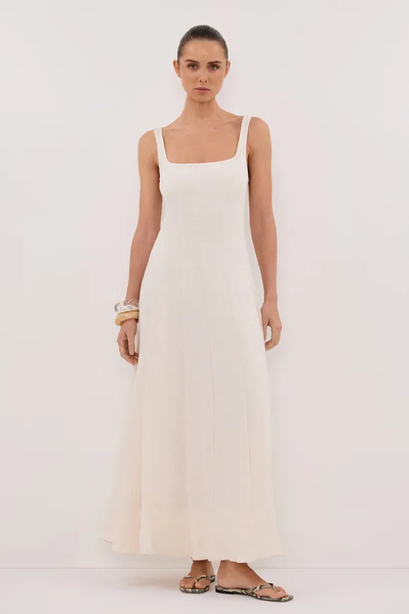 CANNE CREAM MIDI DRESS