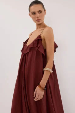 CAPRI SAHARA LINEN BLEND MAXI DRESS