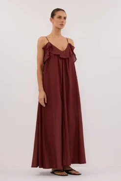 CAPRI SAHARA LINEN BLEND MAXI DRESS