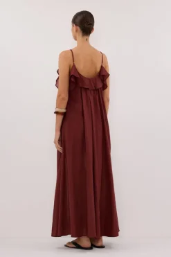CAPRI SAHARA LINEN BLEND MAXI DRESS