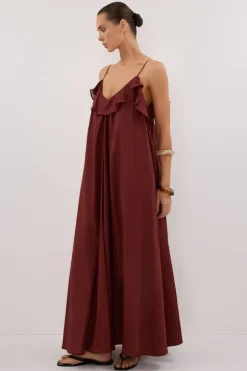 CAPRI SAHARA LINEN BLEND MAXI DRESS