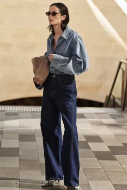 CARSON INDIGO TALL WIDE LEG JEAN