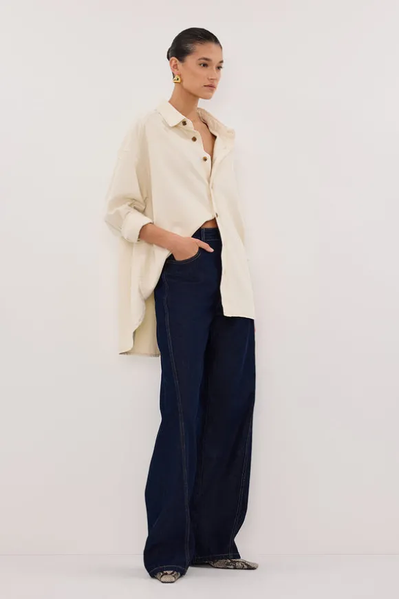 CARSON INDIGO TALL WIDE LEG JEAN