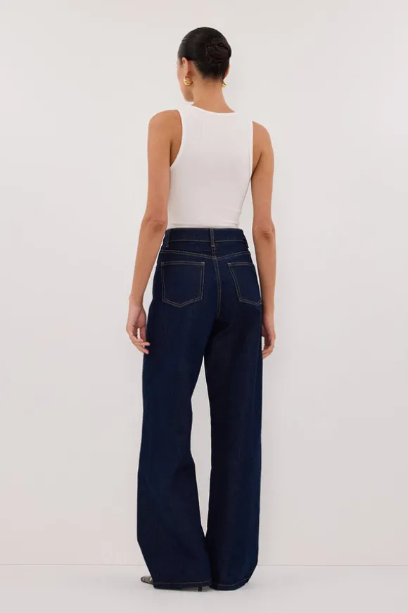 CARSON INDIGO TALL WIDE LEG JEAN