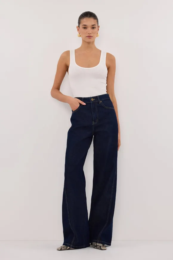 CARSON INDIGO TALL WIDE LEG JEAN