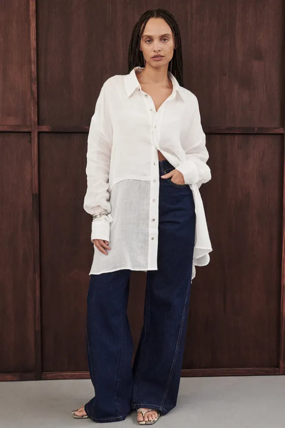 CARSON INDIGO TALL WIDE LEG JEAN