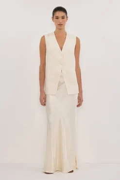 CHARLI CREAM SATIN MAXI SKIRT