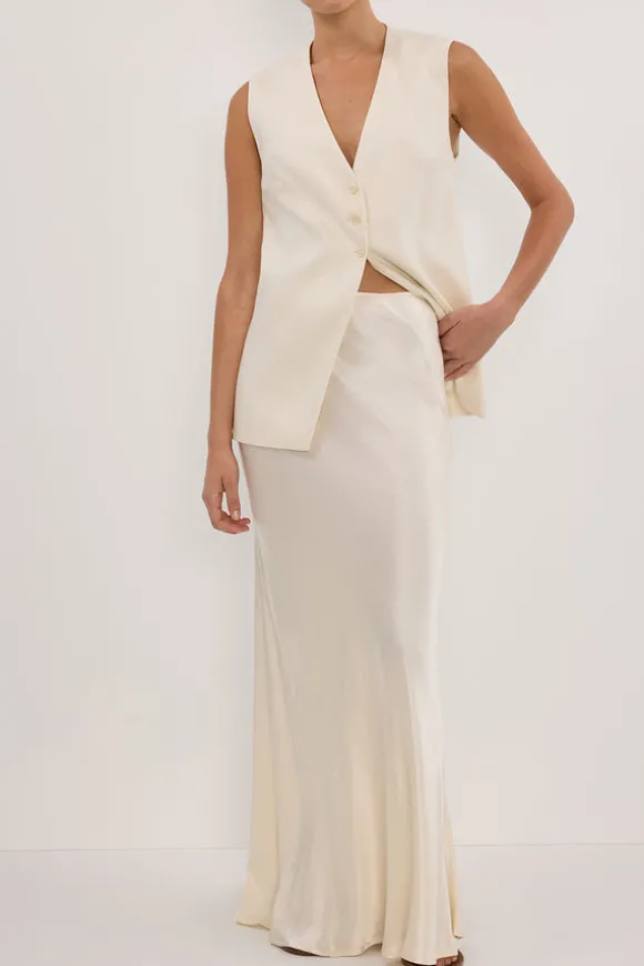 CHARLI CREAM SATIN MAXI SKIRT