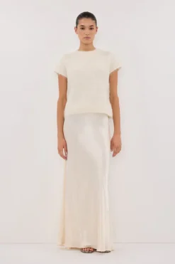 CHARLI CREAM SATIN MAXI SKIRT