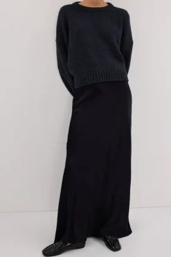 CHARLI INK SATIN MAXI SKIRT