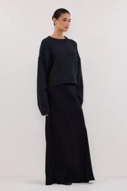 CHARLI INK SATIN MAXI SKIRT