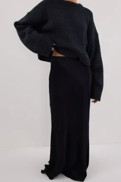 CHARLI INK SATIN MAXI SKIRT