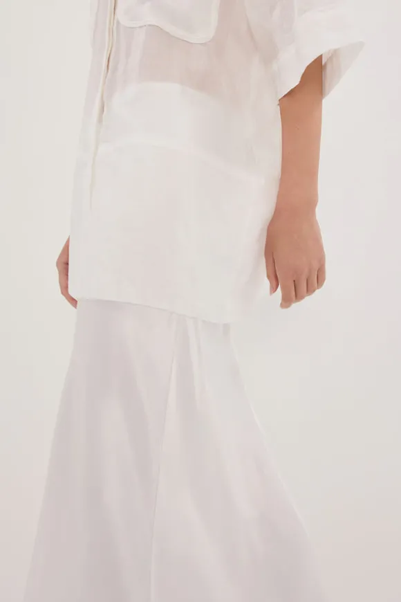 CHARLI WHITE SATIN MAXI SKIRT