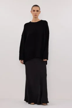 CICI BLACK LONGLINE JUMPER