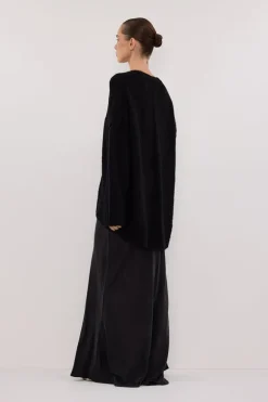 CICI BLACK LONGLINE JUMPER