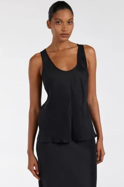 COLETTE BLACK SILK CAMI TOP