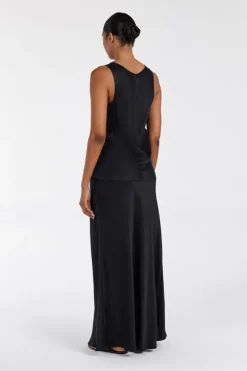 COLETTE BLACK SILK CAMI TOP