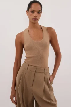 DEVIN TAN RACER KNIT TANK