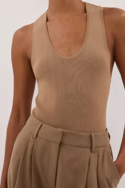 DEVIN TAN RACER KNIT TANK