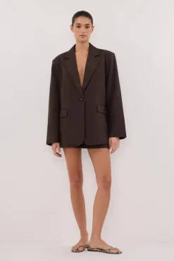 EDEN BITTER CHOC BOXY BLAZER