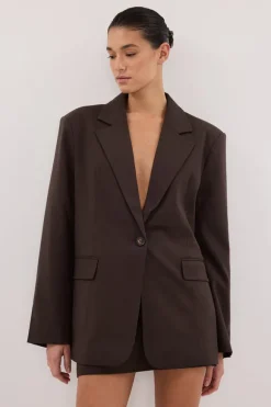 EDEN BITTER CHOC BOXY BLAZER