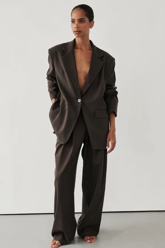 EDEN BITTER CHOC TAILORED PANT