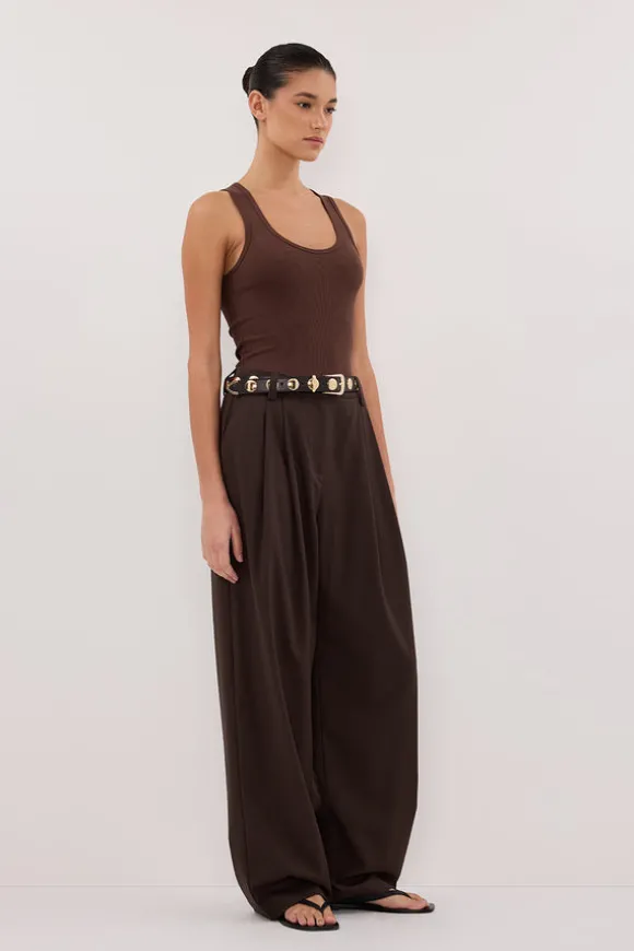 EDEN BITTER CHOC TAILORED PANT