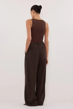 EDEN BITTER CHOC TAILORED PANT
