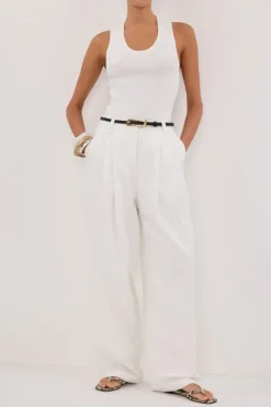 EDEN WHITE TAILORED PANT