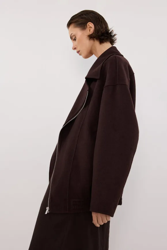 ELAINE DARK CHOC WOOL JACKET