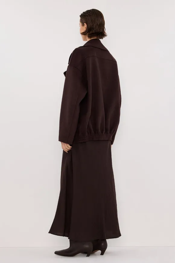 ELAINE DARK CHOC WOOL JACKET