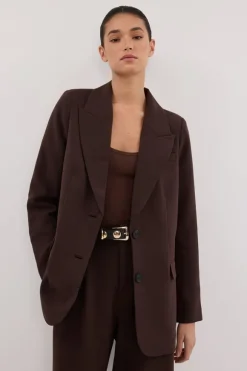 ELLE DARK CHOCOLATE BLAZER